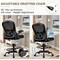 Drafting Chair, Tall Office Chair Ergonomic Standing Desk Chair, Lumbar Support Computer Chair Swivel Task Rolling Chair with Adjustable Flip-up Armrests & Foot Ring (Black)